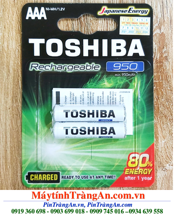 Toshiba TNH-03GAE BP-2C; Pin sạc NiMh Toshiba TNH-03GAE BP-2C AAA 950mAh 1.2v chính hãng _Vỉ 2viên